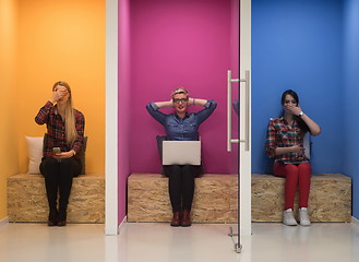 Image showing group of business people in creative working  space