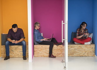 Image showing group of business people in creative working  space