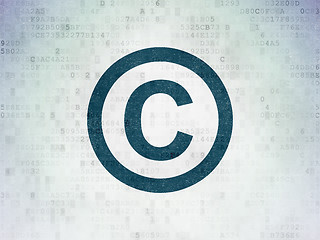 Image showing Law concept: Copyright on Digital Paper background