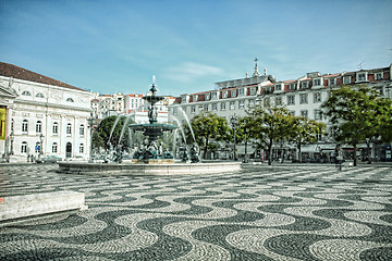 Image showing Lisbon, Portugal at Rossio Square.