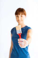 Image showing woman with paintbrush