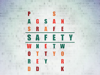 Image showing Protection concept: Safety in Crossword Puzzle