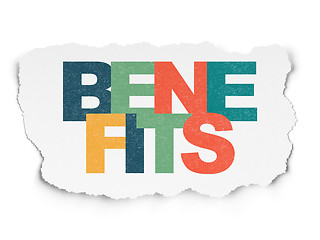 Image showing Business concept: Benefits on Torn Paper background