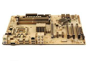 Image showing computer motherboard isolated 