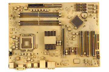 Image showing computer motherboard isolated 