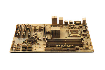 Image showing computer motherboard isolated 