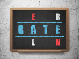 Image showing Banking concept: Rate in Crossword Puzzle