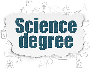 Image showing Science concept: Science Degree on Torn Paper background