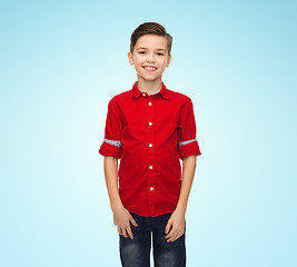 Image showing happy boy in red shirt