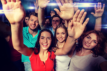 Image showing smiling women dancing in club