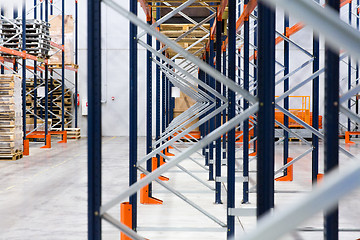 Image showing warehouse shelves or constructions with cargo