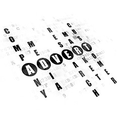Image showing Marketing concept: Advert in Crossword Puzzle