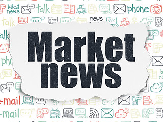 Image showing News concept: Market News on Torn Paper background