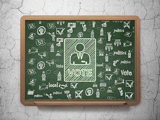 Image showing Political concept: Ballot on School Board background