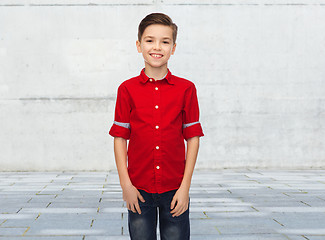Image showing happy boy in red shirt