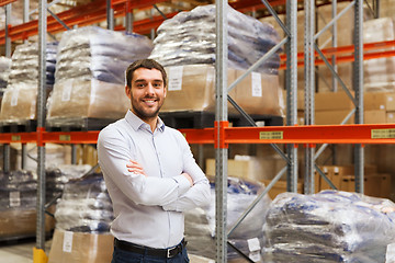 Image showing happy man at warehouse