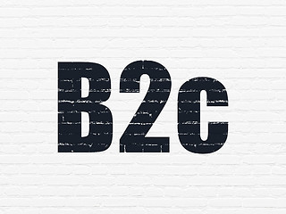Image showing Business concept: B2c on wall background