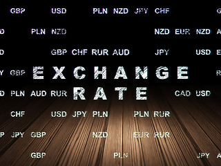 Image showing Currency concept: Exchange Rate in grunge dark room
