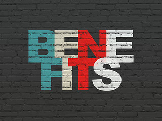 Image showing Business concept: Benefits on wall background