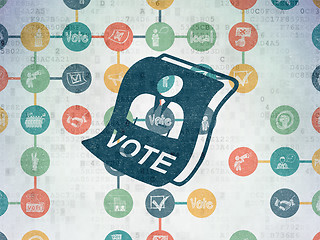 Image showing Politics concept: Ballot on Digital Paper background