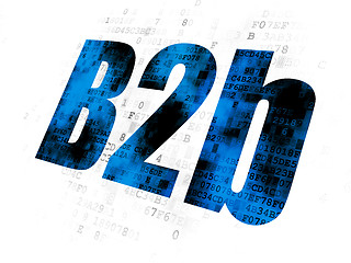 Image showing Finance concept: B2b on Digital background