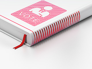 Image showing Politics concept: closed book, Ballot on white background