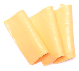Image showing cheese slices on white