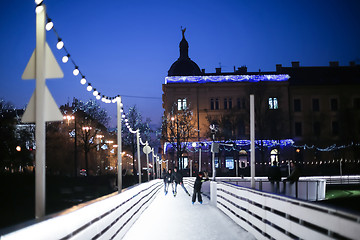 Image showing People at skating rink