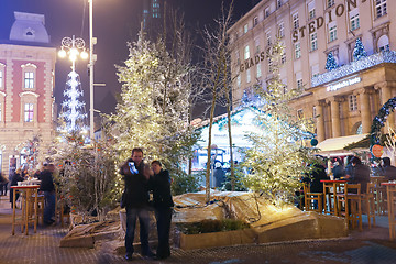 Image showing Tourists on Jelacic Square at Advent