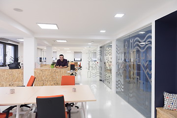 Image showing young startup business man portrait at modern office