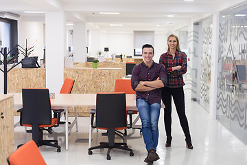 Image showing business people group portrait at modern office