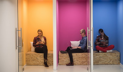 Image showing group of business people in creative working  space