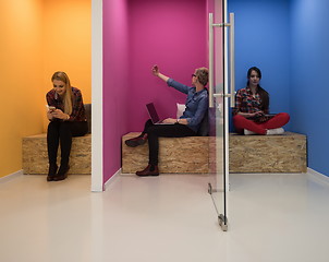 Image showing group of business people in creative working  space