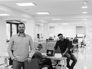 Image showing young startup business man portrait at modern office