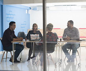 Image showing startup business team on meeting at modern office