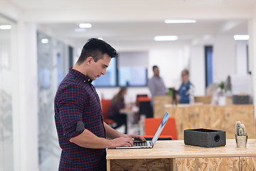 Image showing startup business, young  man portrait at modern office