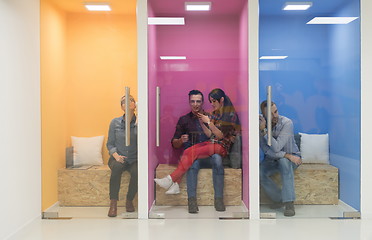 Image showing group of business people in creative working  space