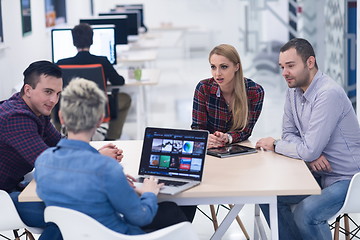 Image showing startup business team on meeting at modern office