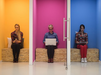 Image showing group of business people in creative working  space