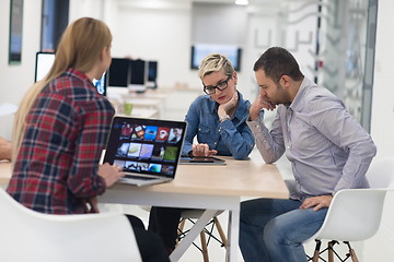 Image showing startup business team on meeting at modern office