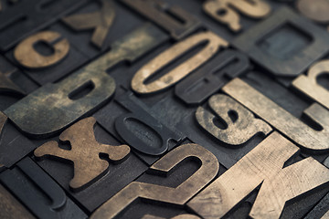 Image showing Letterpress alphabet