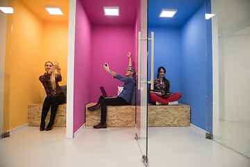 Image showing group of business people in creative working  space