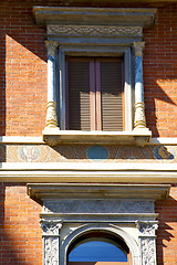 Image showing old wall window in the   centre   of  lugano Switzerland Swiss