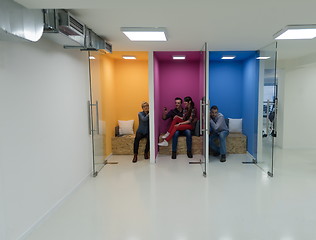 Image showing group of business people in creative working  space