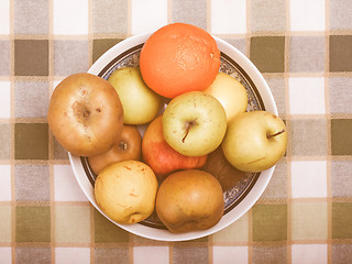 Image showing Retro looking Fruits picture