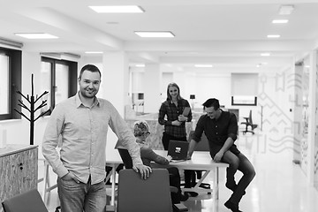 Image showing young startup business man portrait at modern office