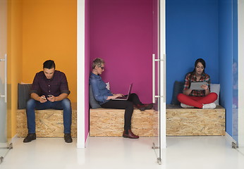 Image showing group of business people in creative working  space