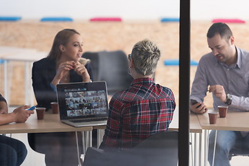 Image showing startup business team on meeting at modern office