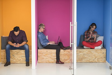 Image showing group of business people in creative working  space