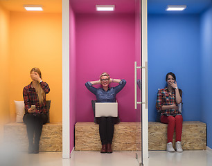 Image showing group of business people in creative working  space